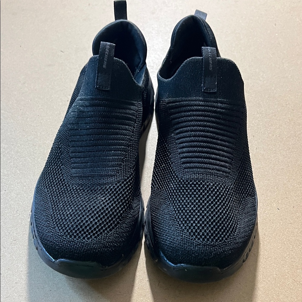 Skechers Women's Slip-On Knit Athletic Sneakers - Black